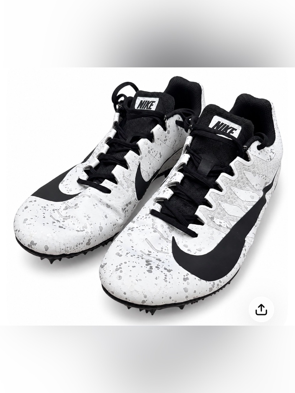 Nike Men’s White and Black Track Spikes